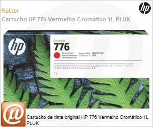 1XB10A - Cartucho de tinta original HP 776 Vermelho Cromtico 1L PLUK 