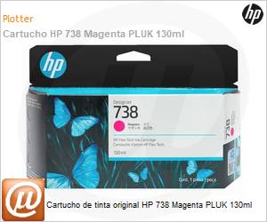 498N6A - Cartucho de tinta original HP 738 Magenta PLUK 130ml