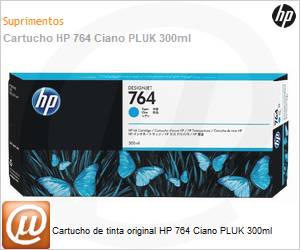 C1Q13A - Cartucho de tinta original HP 764 Ciano PLUK 300ml 