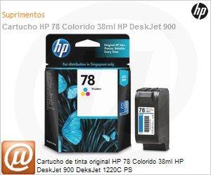 C6578AL - Cartucho de tinta original HP 78 Colorido 38ml HP DeskJet 900 DeksJet 1220C PS