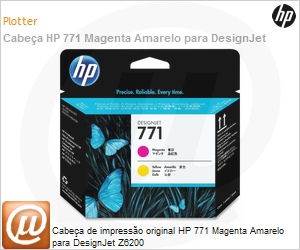CE018A - Cabea de impresso original HP 771 Magenta Amarelo para DesignJet Z6200 
