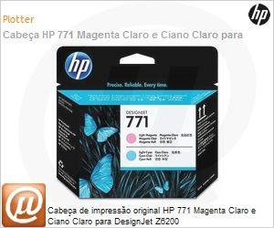 CE019A - Cabea de impresso original HP 771 Magenta Claro e Ciano Claro para DesignJet Z6200 