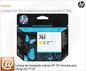 CH645A - Cabea de impresso original HP 761 Amarela para DesignJet T7100 