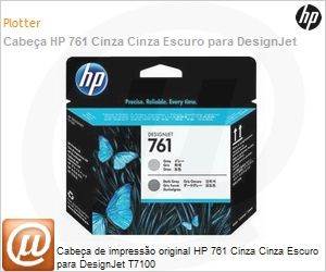 CH647A - Cabea de impresso original HP 761 Cinza Escuro para DesignJet T7100 