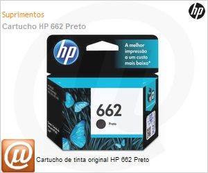 CZ103AB - Cartucho de tinta original HP 662 Preto