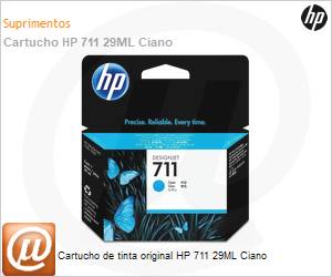 CZ130AB - Cartucho de tinta original HP 711 29ML Ciano