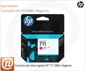 CZ131AB - Cartucho de tinta original HP 711 29ML Magenta