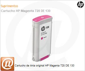 F9J66A - Cartucho de tinta original HP Magenta 728 DE 130
