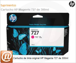 F9J77A - Cartucho de tinta original HP Magenta 727 de 300ml 