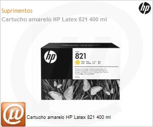 G0Y88A - Cartucho de tinta original HP 821 Latex Amarelo 400 ml 
