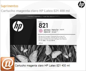 G0Y91A - Cartucho magenta claro HP Latex 821 400 ml 