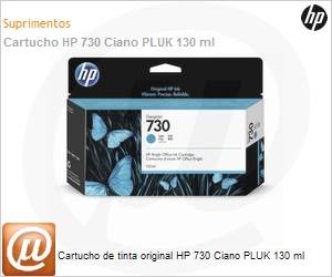 P2V62A - Cartucho de tinta original HP 730 Ciano PLUK 130ml