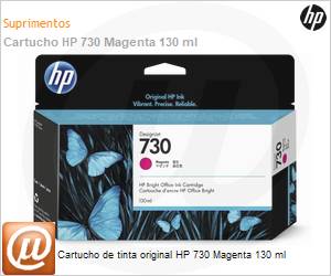 P2V63A - Cartucho de tinta original HP 730 Magenta 130 ml