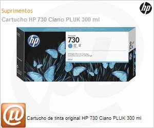 P2V68A - Cartucho de tinta original HP 730 Ciano PLUK 300ml 