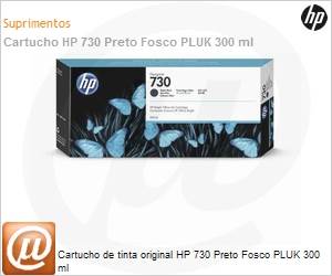 P2V71A - Cartucho de tinta original HP 730 Preto Fosco PLUK 300ml 