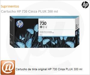 P2V72A - Cartucho de tinta original HP 730 Cinza PLUK 300ml 