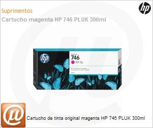 P2V78A - Cartucho de tinta original HP 746 Magenta PLUK 300ml