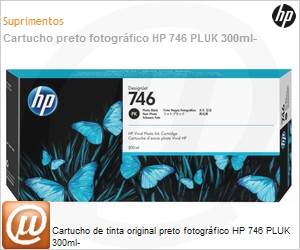 P2V82A - Cartucho de tinta original HP 746 Preto Fotogrfico PLUK 300ml 
