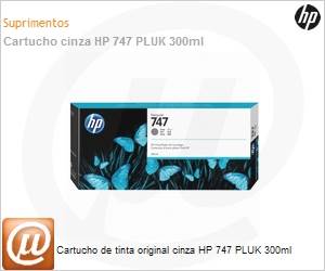 P2V86A - Cartucho de tinta original HP 747 Cinza PLUK 300ml