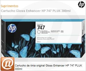 P2V87A - Cartucho de tinta original HP 747 Gloss Enhancer PLUK 300ml