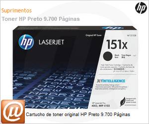 W1510X - Cartucho de toner original HP Preto 9.700 Pginas 