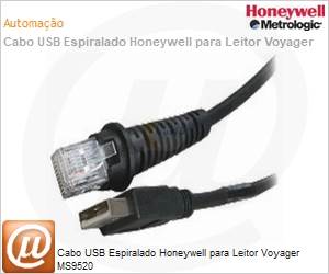 53-53235-N-3 - Cabo USB Espiralado Honeywell para Leitor Voyager MS9520