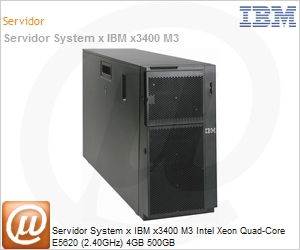 7379E8P - Servidor System x IBM x3400 M3 Intel Xeon Quad-Core E5620 (2.40GHz) 4GB 500GB