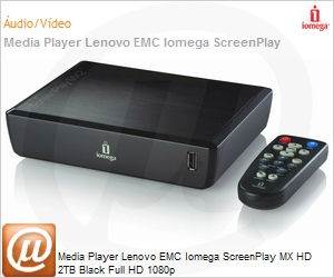 35036 - Media Player Lenovo EMC Iomega ScreenPlay MX HD 2TB Black Full HD 1080p