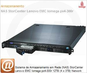 35947 - Sistema de Armazenamento em Rede (NAS) StorCenter Lenovo EMC Iomega px4-300r 12TB (4 x 3TB) Network Storage Server Class Series