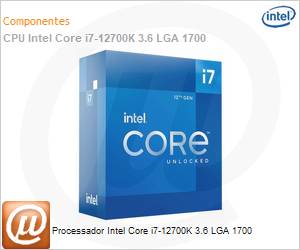 BX8071512700K - Processador Intel Core i7-12700K 3.6 LGA 1700 