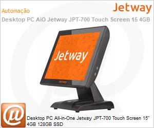 6422 - Desktop PC All-in-One Jetway JPT-700 Touch Screen 15" 4GB 128GB SSD 