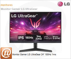 24GS60F-B.AWZM - Monitor 24" LED LG UltraGear Gamer 180Hz 1ms 