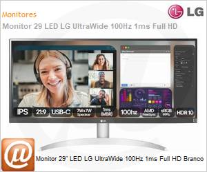 29WQ600B-W.AWZM - Monitor 29" LED LG UltraWide 100Hz 1ms Full HD Branco 