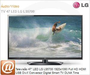 47LS5700 - Televiso 47" LED LG LS5700 1920x1080 Full HD HDMI USB DivX Conversor Digital Smart TV DLNA Time Machine Ready TruMotion 120Hz