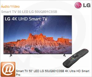 50UQ801C0SB.BWZ - Smart TV 50" LED LG 50UQ801C0SB 4K Ultra HD Smart Pro