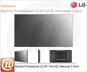 55VL5PJ-A.AWZM - Monitor Profissional LG 55" Full HD Videowall 3 5mm 