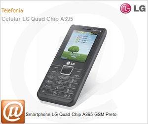 LGA395.ABRABK - Smartphone LG Quad Chip A395 GSM Preto