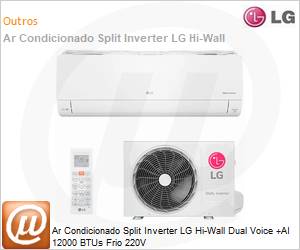 S3NQ12JA31K - Ar Condicionado Split Inverter LG Hi-Wall Dual Voice +AI 12000 BTUs Frio 220V 