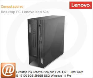 12JG0014BO - Desktop PC Lenovo Neo 50s Gen 4 SFF Intel Core i3-13100 8GB 256GB SSD Windows 11 Pro 