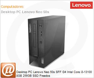 12JG0015BO - Desktop PC Lenovo Neo 50s SFF G4 Intel Core i3-13100 8GB 256GB SSD Freedos 