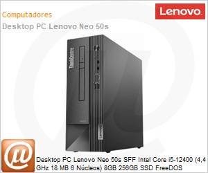12JGS1LG00 - Desktop PC Lenovo Neo 50s SFF Intel Core i5-12400 (4,4 GHz 18 MB 6 Ncleos) 8GB 256GB SSD FreeDOS 
