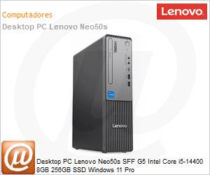 13EJ0009BO - Desktop PC Lenovo Neo50s SFF G5 Intel Core i5-14400 8GB 256GB SSD Windows 11 Pro 