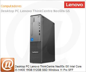13EJ000ABO - Desktop PC Lenovo ThinkCentre Neo50s G5 Intel Core i5-14400 16GB 512GB SSD Windows 11 Pro SFF 