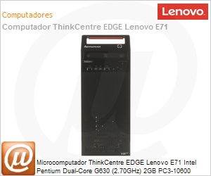 1577K5P - Desktop-PC ThinkCentre EDGE Lenovo E71 Intel Pentium Dual-Core G630 (2.70GHz) 2GB PC3-10600 DDR3-1333MHz 500GB DVD-RW Windows 7 Professional VGA/DVI