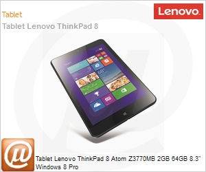 20BN002DBR - Tablet Lenovo ThinkPad 8 Atom Z3770MB 2GB 64GB 8.3" Windows 8 Pro