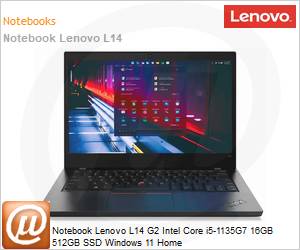 20X2006NBO - Notebook Lenovo L14 G2 Intel Core i5-1135G7 16GB 512GB SSD Windows 11 Home