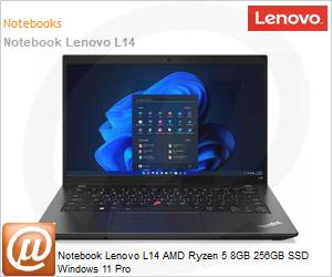 21C60014BO - Notebook Lenovo L14 AMD Ryzen 5 8GB 256GB SSD Windows 11 Pro 