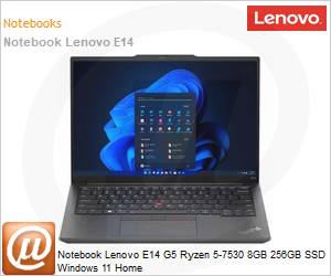 21JS001BBO - Notebook Lenovo E14 G5 Ryzen 5-7530 8GB 256GB SSD Windows 11 Home 