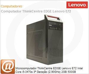 3484GQP - Desktop-PC ThinkCentre EDGE Lenovo E72 Intel Core i5-3470s 3 Gerao (2.90GHz) 2GB 500GB DVD-RW FreeDOS VGA/DVI