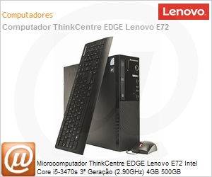 3493FTP - Desktop-PC ThinkCentre EDGE Lenovo E72 Intel Core i5-3470s 3 Gerao (2.90GHz) 4GB 500GB DVD-RW Windows 7 Professional 64 SFF VGA/DVI (Substitui EDGE 71)